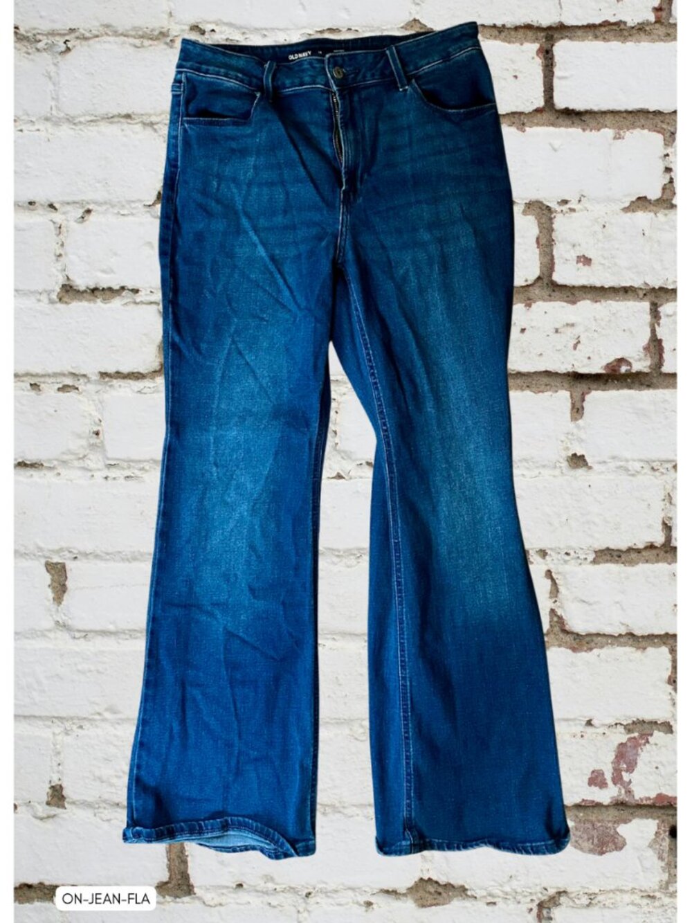 Old Navy Wow Flare High Rise Jeans in Dark Blue